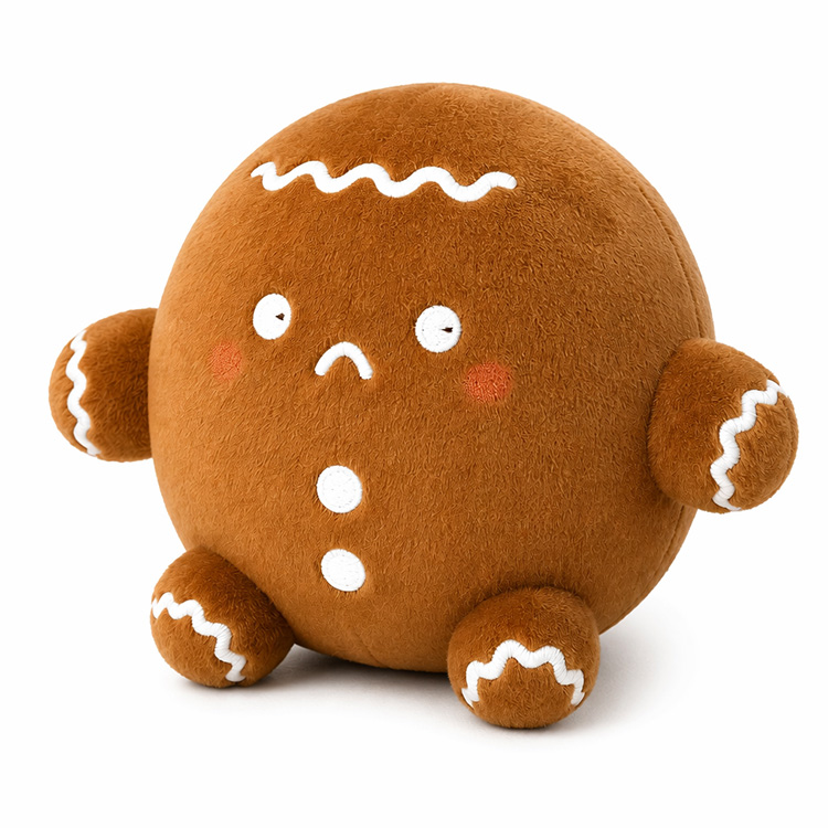 Peluche natalizio di pan di zenzero paffuto