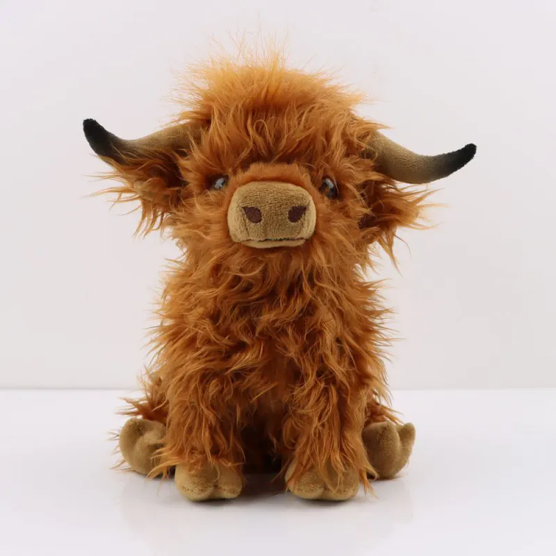 Giocattolo di peluche di mucca dell'altopiano