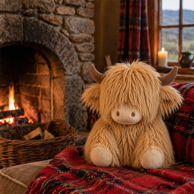 Giocattoli di peluche della mucca delle Highland